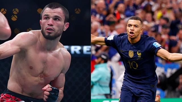 Umar Nurmagomedov (L), Kylian Mbappe (R)