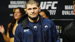 Khabib Nurmagomedov steps on the scale for the ceremonial weigh-in at Intercontinental Downtown Los Angeles for UFC 311 Makhachev vs Tsarukyan 2: Official Weigh-ins on January 17, 2025 in Los Angeles, CA, United States. ( PxImages) Los Angeles, Ca United States -