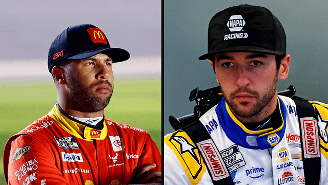 Bubba Wallace (L) and Chase Elliott (R). Image Credits: Imagn.