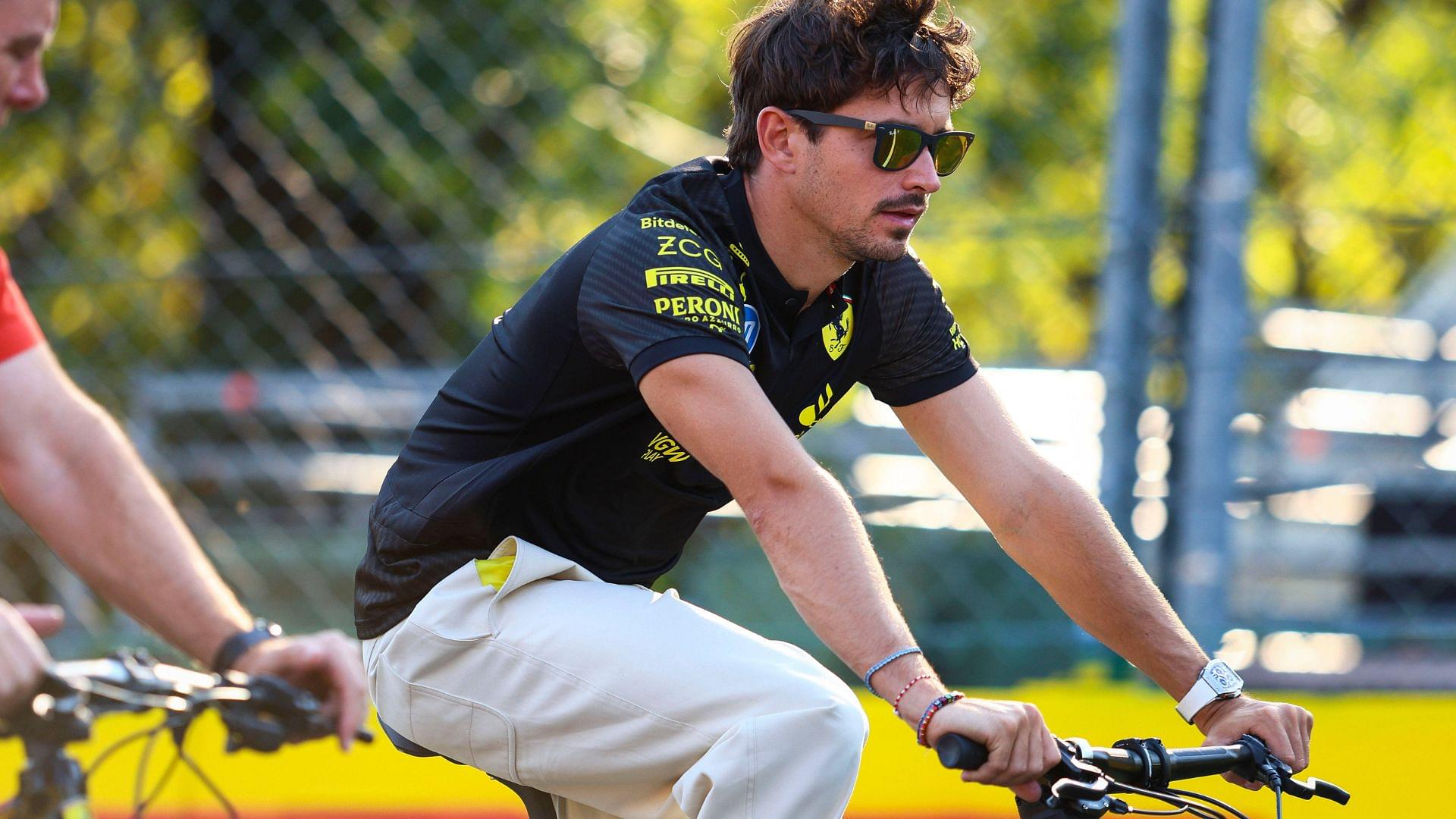 Charles Leclerc of Monaco and Ferrari gestikuliert, Gestik, Previews, F1 Grand Prix of Italy, Autodromo Nazionale Monza am 29. August 2024 in Monza, Italy.