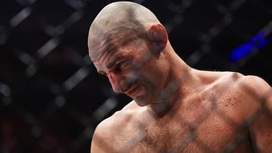 Sean Strickland of United States looks on after his loss to Dricus Du Plessis of South Africa in their middleweight title bout during the UFC 312 event at Qudos Bank Arena in Sydney, Sunday, February 9, 2025.