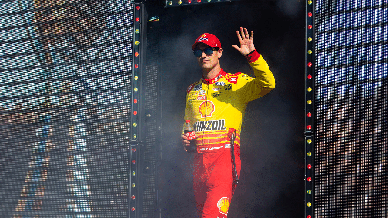 Nov 10, 2024; Avondale, Arizona, USA; NASCAR Cup Series driver Joey Logano (22) during the NASCAR Cup Series Championship race at Phoenix Raceway. Mandatory Credit: Mark J. Rebilas-Imagn Images