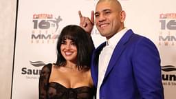 Alex Pereira and Nina Daniele walks the red carpet at the Fighters Only World MMA Awards at The Theatre at Virgin Hotels on December 5, 2024 in Las Vegas, Nevada.