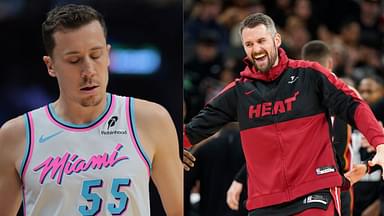 Duncan Robinson (L) and Kevin Love (R)