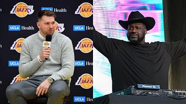 Luka Doncic(L) and Shaquille O'Neal(R)