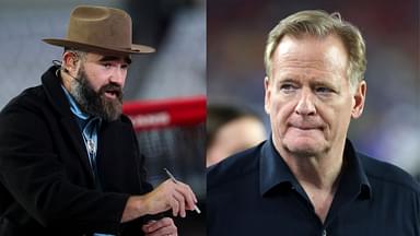 Jason Kelce and Roger Goodell