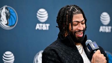 Dallas Mavericks forward Anthony Davis speaks to the media during a press conference at the Dallas Mavericks practice facility