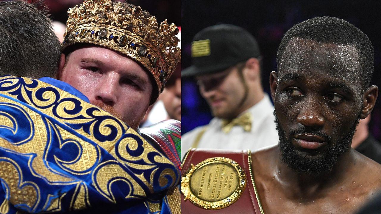 Canelo Alvarez (L), Terence Crawford (R)