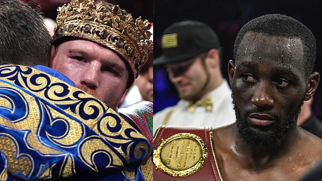 Canelo Alvarez (L), Terence Crawford (R)