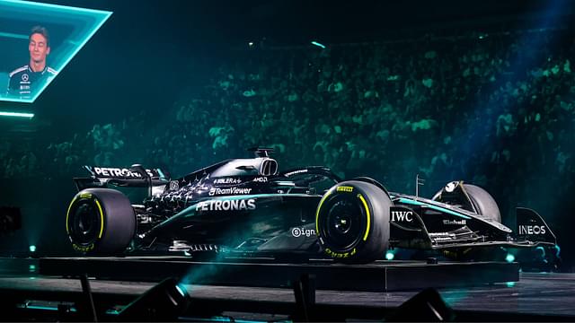 Mercedes AMG F1 Team W16, portrait, during the F1 75 Live at The O2, F1 2025 season Launch event, on February 18, 2025 in London