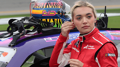 Natalie Decker gets ready for her qualifying run, Saturday, February 17, 2024 for the United Rentals 300 at Daytona International Speedway.