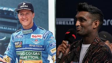 Michael Schumacher (L) and Lawrence Barretto (R)