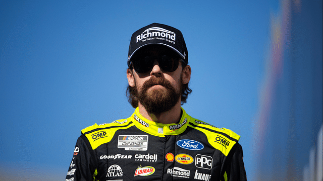 Nov 10, 2024; Avondale, Arizona, USA; NASCAR Cup Series driver Ryan Blaney (12) during the NASCAR Cup Series Championship race at Phoenix Raceway. Mandatory Credit: Mark J. Rebilas-Imagn Images