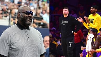 Shaquille O'Neal (L), Luka Doncic (R)