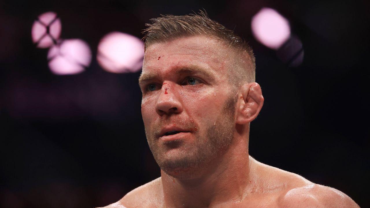 UFC 312 SYDNEY, Dricus Du Plessis of South Africa looks on after retaining his middleweight title against Sean Strickland of United States during the UFC 312 event at Qudos Bank Arena in Sydney, Sunday, February 9, 2025.