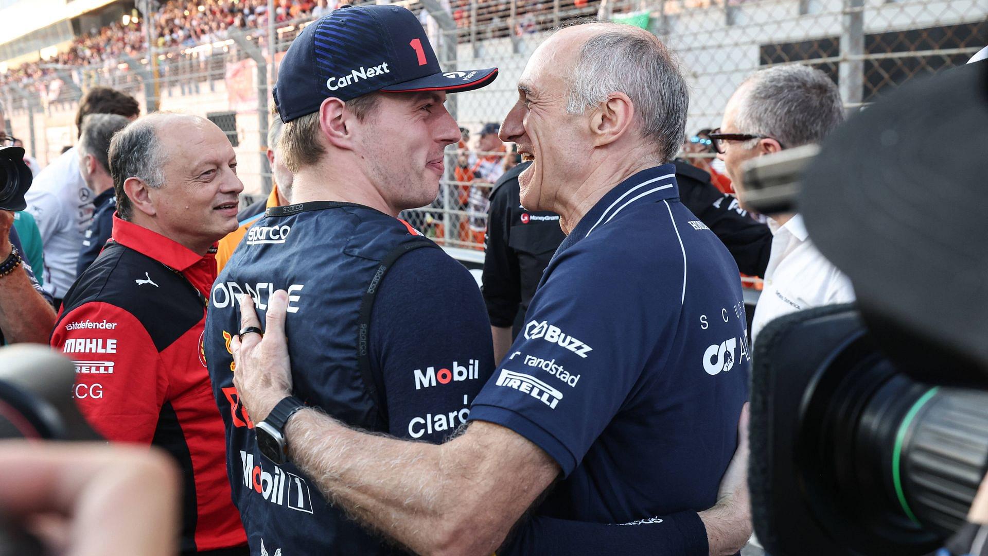 VERSTAPPEN Max (ned), Red Bull Racing RB19, portrait TOST Franz (aut), Team Principal of Scuderia AlphaTauri, portrait during the 2023 Formula 1 Etihad Airways Abu Dhabi Grand Prix, 22th round of the 2023 Formula One World Championship