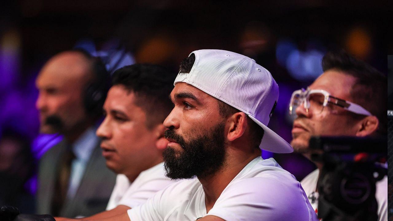 Patricio Pitbull in the corner of his brother during the second PFL Regular Season event, Friday, April 12, 2024 at The Theater at Virgin Hotels in Las Vegas, NV. Cal Media. Las Vegas United States of America