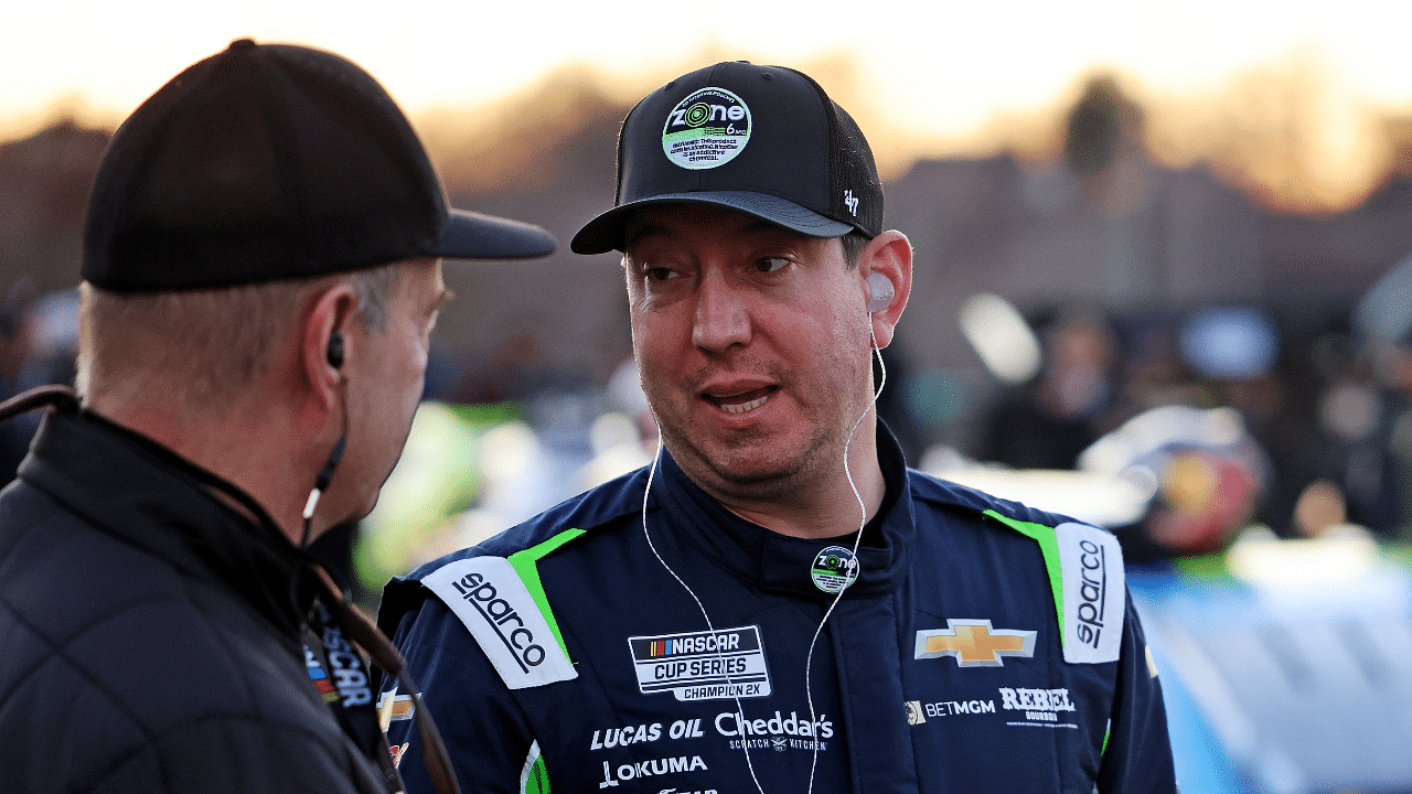 NASCAR Cup Series driver Kyle Busch (8) during practice for the Clash at Bowman Gray at Bowman Gray Stadium.