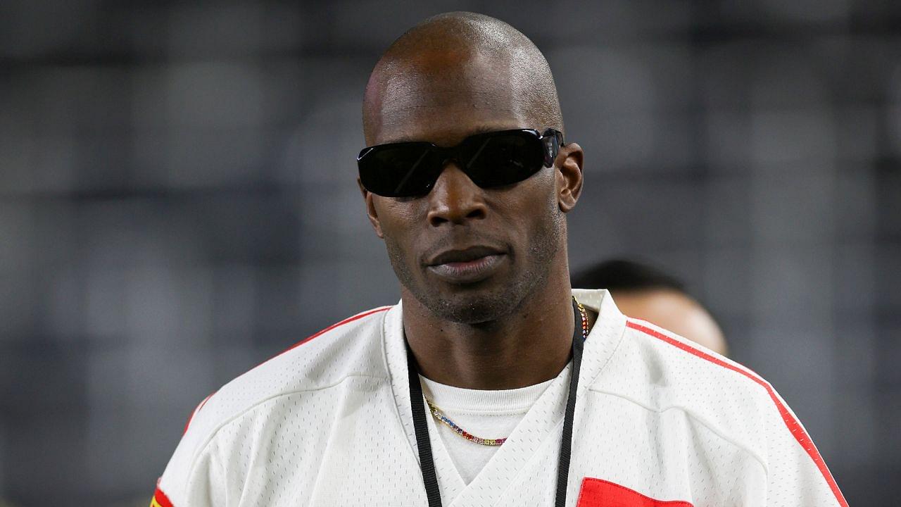 Cincinnati Bengals former wide receiver Chad Ochocinco Johnson (85) arrives for a Major League Soccer match featuring Real Salt Lake and Inter Miami CF at Chase Stadium.