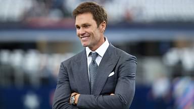 Fox Sports broadcaster Tom Brady before the game between the Dallas Cowboys and Detroit Lions at AT&T Stadium.