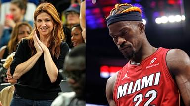 Rachel Nichols (L) and Jimmy Butler (R)