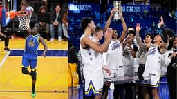 Draymond Green (L), the winners of the NBA Rising Stars challenge (R)