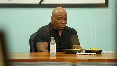 Mike Tyson takes a break from signing autographs to enjoy the Wellington Green Mall cuisine January 25, 2025 in Wellington.