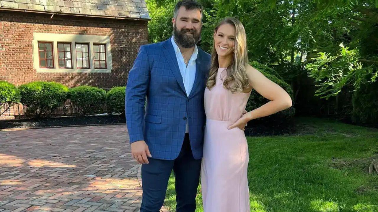 Jason Kelce and Kylie Kelce.