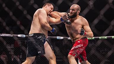 Shamil Gaziev battles Thomas Petersen in their heavyweight fight during the UFC Fight Night: Adesanya v Imavov event at anb Arena on February 1, 2025 in Riyadh, Saudi Arabia. ( PxImages) Riyadh Saudi Arabia - ZUMAp175 20250201_zsa_p175_086 Copyright: xDannyxPerezx