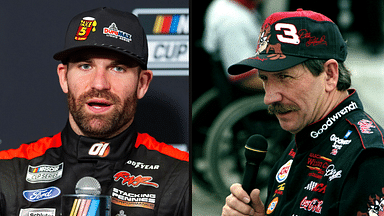 Corey LaJoie (L) and Dale Earnhardt (R)