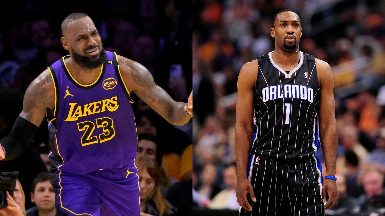 Lebron James(L) and Gilbert Arenas(R)