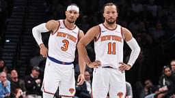 New York Knicks guards Josh Hart (3) and Jalen Brunson (11) at Barclays Center