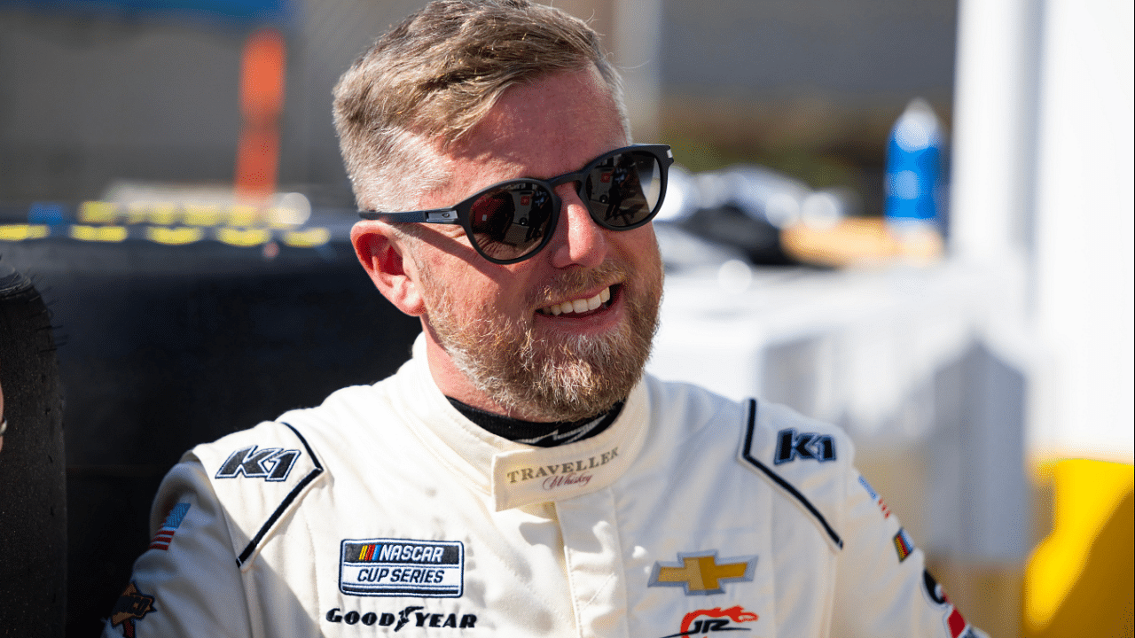 Feb 12, 2025; Daytona Beach, Florida, USA; NASCAR Cup Series driver Justin Allgaier (40) during practice for the Daytona 500 at Daytona International Speedway. Mandatory Credit: Mark J. Rebilas-Imagn Images