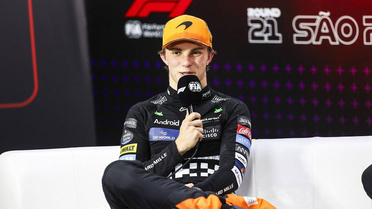 PIASTRI Oscar (aus), McLaren F1 Team MCL38, portrait, press conference, PK, Pressekonferenz during the Formula 1 Grande Premio de Sao Paulo 2024, 21th round of the 2024 Formula One World Championship, WM, Weltmeisterschaft from November 1 to 3, 2024 on the Interlagos Circuit