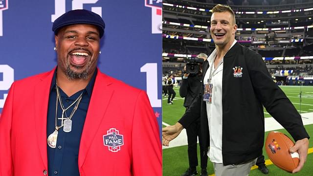 Vince Wilfork and Rob Gronkowski