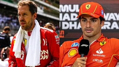 Sebastian Vettel (L) and Carlos Sainz (R)