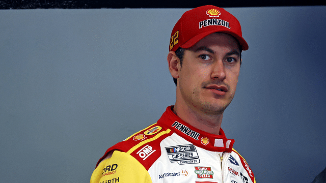 NASCAR Cup Series driver Joey Logano (22) during practice for the Daytona 500 at Daytona International Speedway.