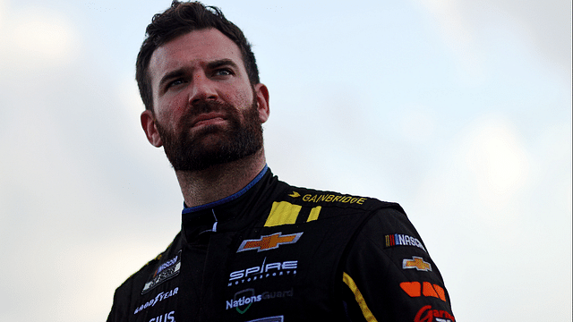 Aug 10, 2024; Richmond, Virginia, USA; NASCAR Cup Series driver Corey LaJoie (7) during practice and qualifying for the Cook Out 400 at Richmond Raceway. Mandatory Credit: Peter Casey-Imagn Images