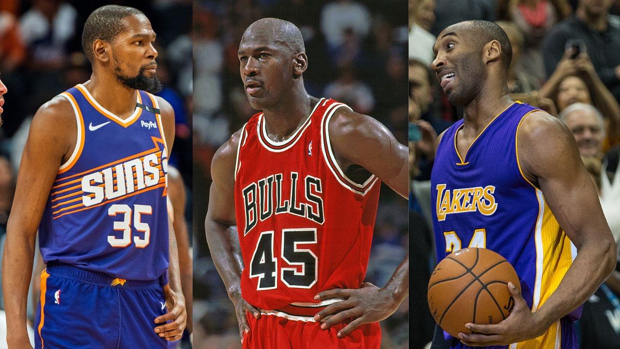 Kevin Durant, Michael Jordan, and Kobe Bryant