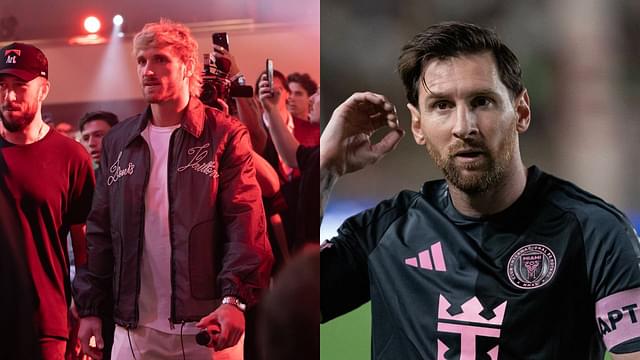 Logan Paul (L), Lionel Messi (R)