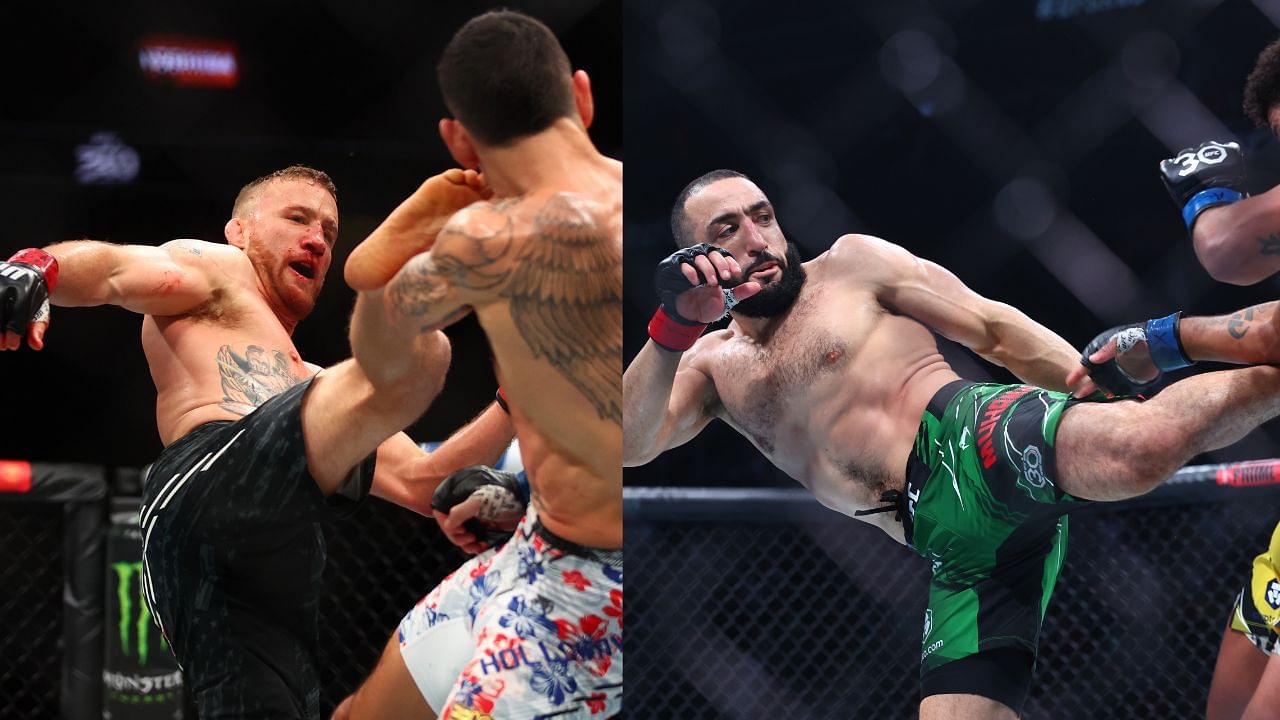 Justin Gaethje (L), Belal Muhammad (R)