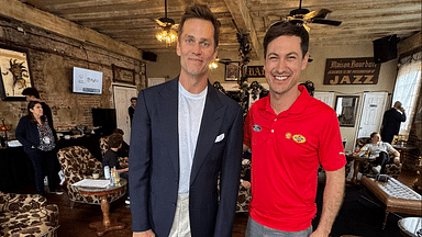 Tom Brady and Joey Logano. Image Credits: Twitter Account of @dabfordale.