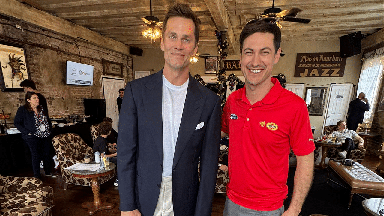 Tom Brady and Joey Logano. Image Credits: Twitter Account of @dabfordale.