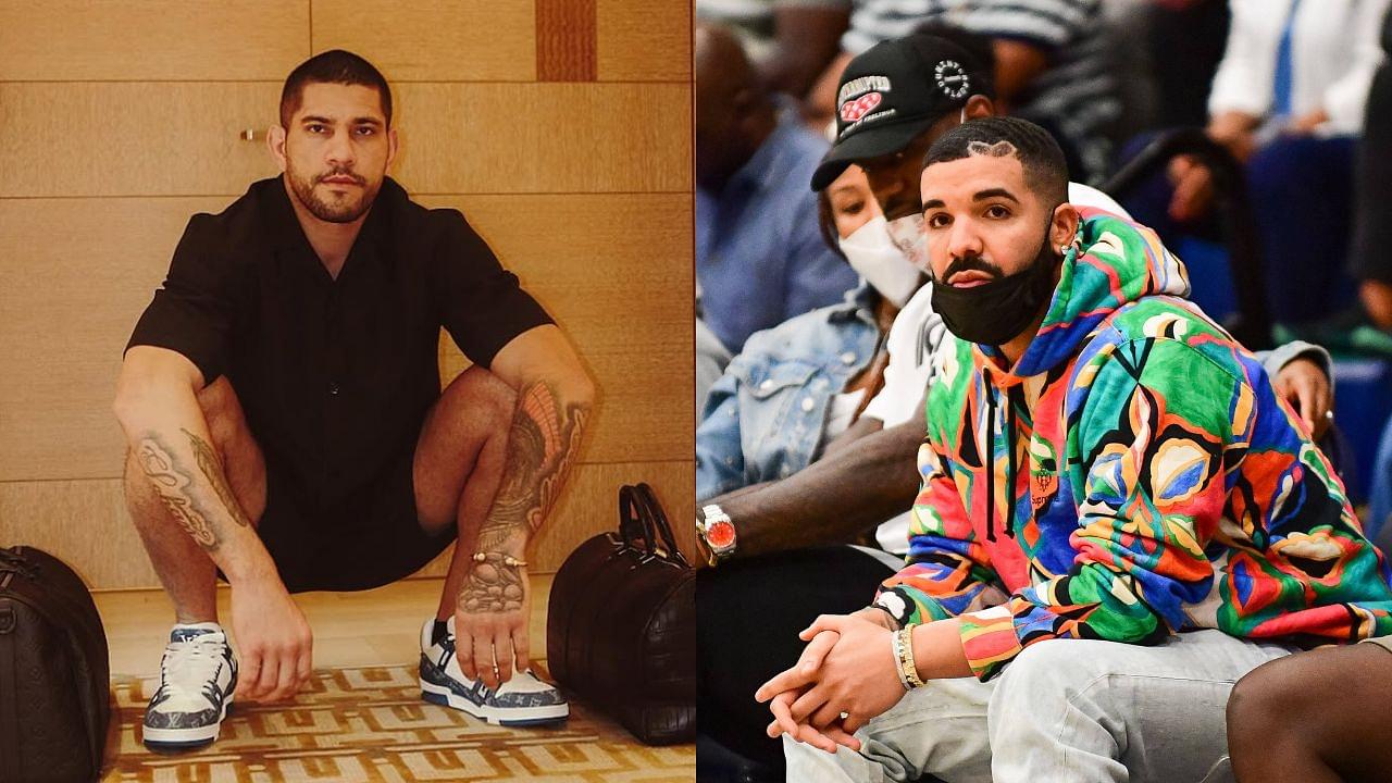 Alex Pereira (L), Drake (R)