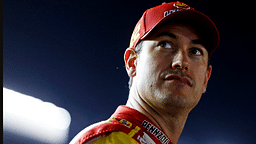 Feb 12, 2025; Daytona Beach, Florida, USA; NASCAR Cup Series driver Joey Logano (22) during qualifying for the Daytona 500 at Daytona International Speedway. Mandatory Credit: Peter Casey-Imagn Images