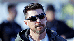 NASCAR Cup Series driver Denny Hamlin (11) walks the track before practice for the Clash at Bowman Gray at Bowman Gray Stadium.