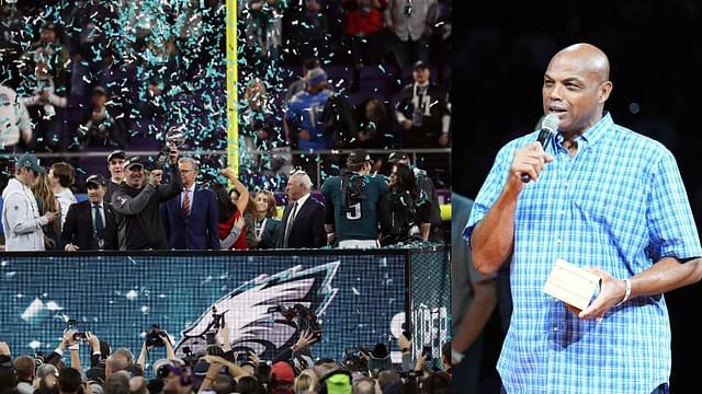 Philadelphia Eagles winning Super Bowl LII (L), Charles Barkley (R)