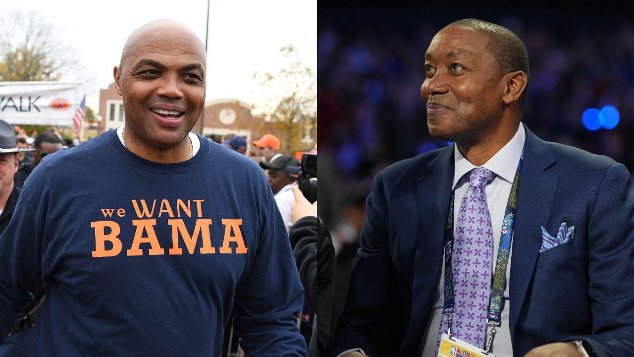 Charles Barkley(L) and Isiah Thomas(R)