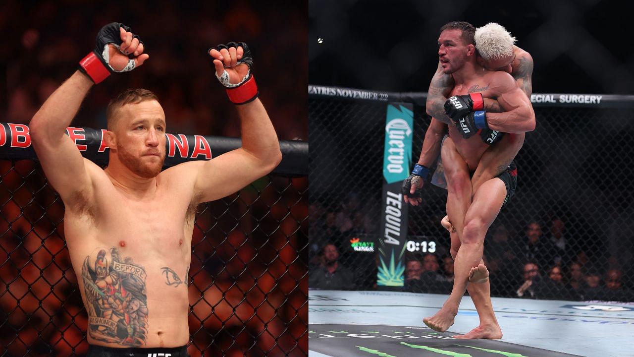 Justin Gaethje (L), Michael Chandler (R)