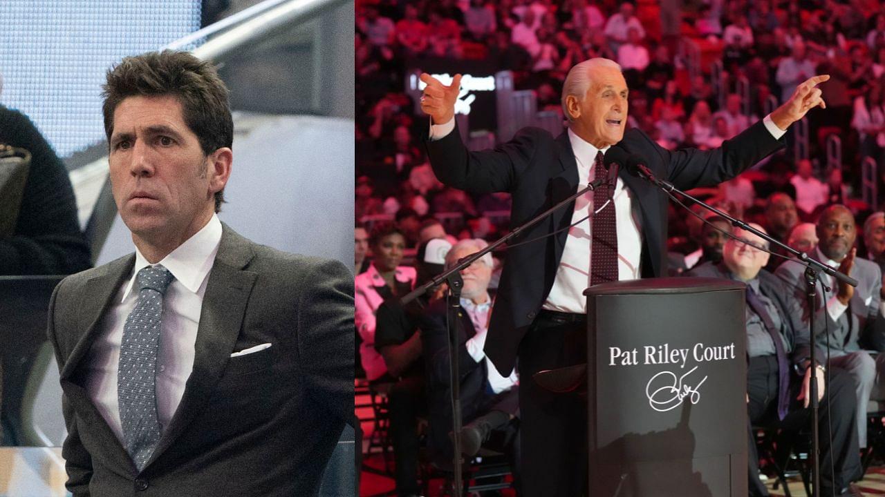 Bob Myers (L), Pat Riley (R)